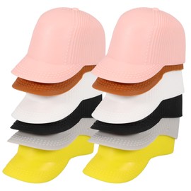 ibasenice Miniature Baseball Cap - 12PCS Mini Doll Cap Mini Baseball Cap Tiny Sun Hat Photo Prop DIY Dress up Costume Accessories 11inch