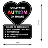 4x5.25 inch 5 PCS Child with Autism on Board Sticker
