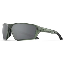 TOREGE Polarized Sports Sunglasses for Men Women Fishing Running Driving Cycling Sunglasses Theseus TR36 (Matte Transparent Gray Green&Silver Lens)