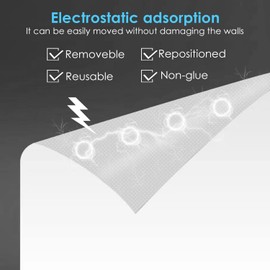 ZHIDIAN 2 Roll Static Cling Dry Erase Sheets, Removable Reusable Whiteboard Poster Paper for Wall, Portable White Board Dry Erase Wallpaper 16.5x23-30 Sheets