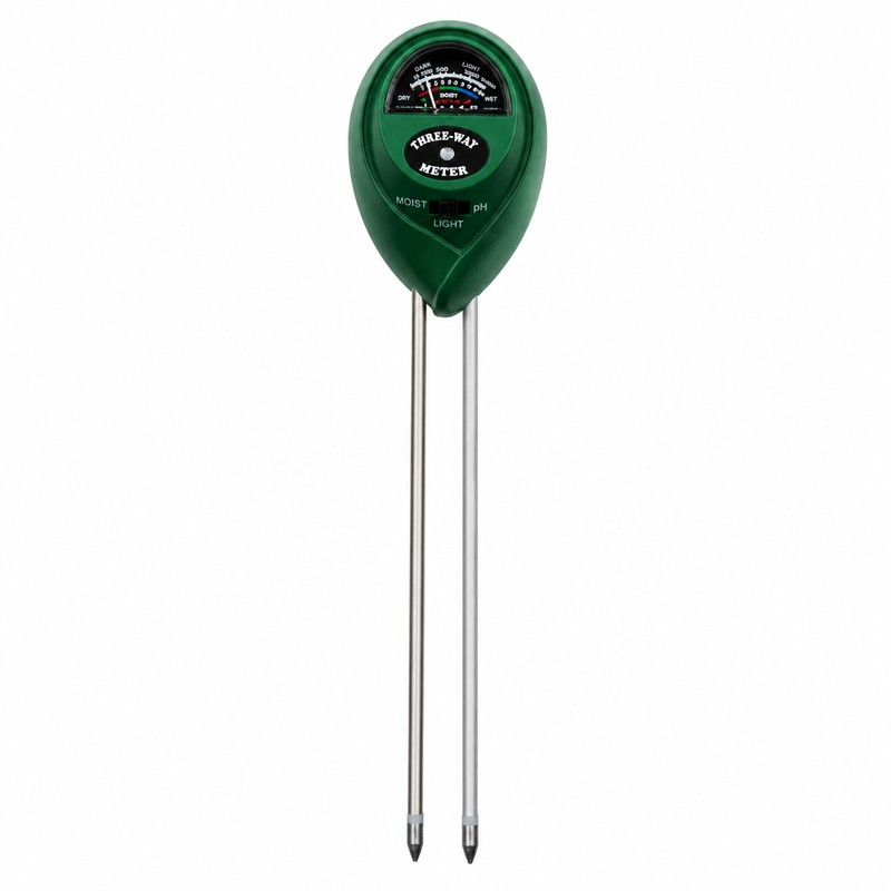 3-in-1 Soil pH Meter for Garden Plants – Moisture, Light
