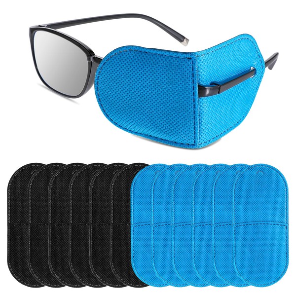 12 Stück Augenklappen Medizinisch, Wiederverwendbar Eye Patches für Erwachsene und