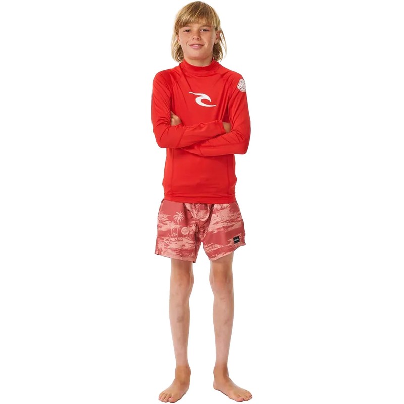 RIP CURL Boys Brand Wave UPF Long Sleeve Rash Vest