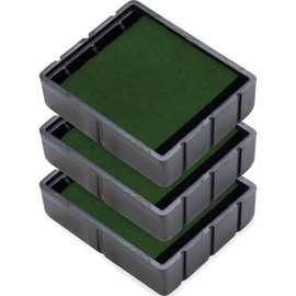 COLOP E/Q17 Non-Toxic, Water Based Premium Replacement Pad for Printer Q17 Stamp - Pack of 3 - Green