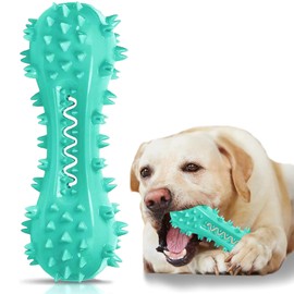 Yivgeoi Dog Teeth Cleaning Toy for Pet Training, Teeth Cleaning, Playing and Chewing,Dog Squeaky Toys for Aggressive Chewers,Dog Toothbrush Stick Bone for Medium Large Dog (Blue)