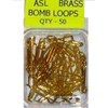 50 BRASS LOOPS FOR BALL WEIGHT, WATCH WEIGHT AND DISTANCE