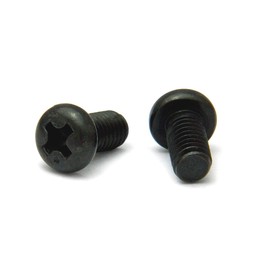 Stainless Steel/SS Black (+) Pan Head Small Screws (Full Thread) M3×4 (Pack of 10)
