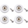 Set of 4pcs 19mm Stainless Steel Shower Door Wheels Rollers