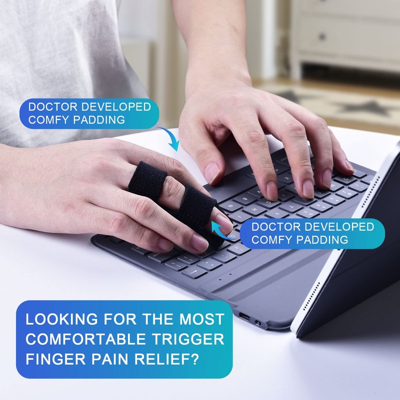 Sopito Finger Splint, 4pcs Finger Brace Support Stabilizer for Index,