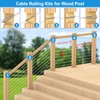 RailinGo 50Pack 1/8" Invisible Cable Railing Kit, T316 Stainless Steel