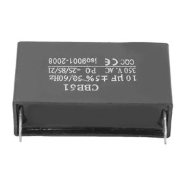 CBB61 Capacitor 10UF for Fan Motor Starting, Whole House Fan Capacitor, 350VAC, 50/60Hz, 3 MFD 2 Terminal, C61 Attic Fan Capacitor, Capacitor 250VAC, 370VAC