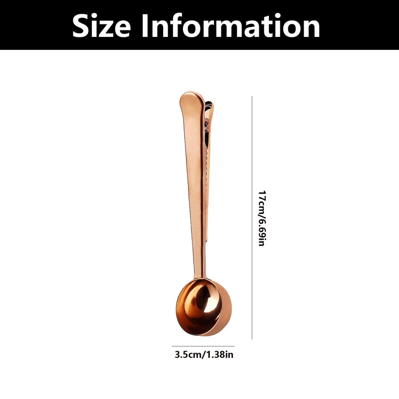2 PCS Coffee Scoop with Bag Clip, Coffee Scoop and