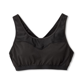 Danskin Women's Sports Bra, Sweat Absorbent, Quick Drying, Wide Shoulder Straps, Antibacterial, Odor Resistant, Comfort Mesh Bra