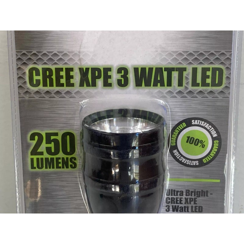 GlowMax 250 Lumens LED 2D Flashlight. Cree XPE 3 Watt