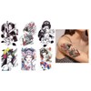 6 Sheets Temporary Geisha Tattoo Japanese Woman Tattoo Fake Tattoo