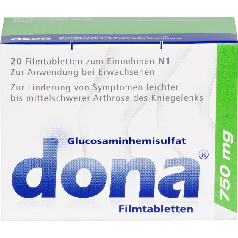 dona 750 mg film-coated tablets, pack of 20 tablets