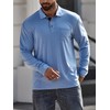 Men's Long Sleeve Polo Shirts with Pocket, Casual Classic Button