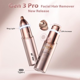 Facial Hair Removal for Women(Gen 3 Pro), guRelax Facial Hair Remover, Luxury Hair Removal Device for Face, Eyebrow, Peach Fuzz, with 2 Flawless Replacement Heads