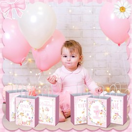 Epakh 24 Pcs One Silly Goose Party Favor Bags with Handles Silly Goose Treat Tote Reusable Goodie Gift Bags for Wedding Birthday Baby Shower Decor