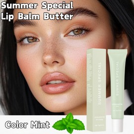 Summer Special Lip Balm Butter, Lip Balm for Moisturizing & Nourishing, Long Lasting Hydrating Lip Gloss, Non Greasy Lip Oil, Smoothes Dry Lips, Easy to carry, Color Mint, 15g