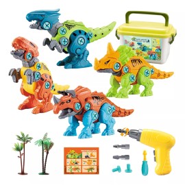 Kanimus 4 Modelos Juguete De Dinosaurio Niño Diy Montaje