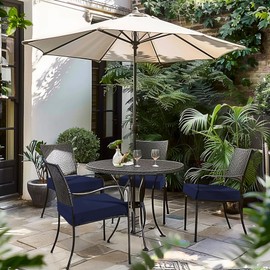 Favoyard Favoyard Patio Chair Cushions 19 x 19 x 3 Inch Waterproof Outdoor Seat Cushions for Patio Furniture 3-Year Color Fastness Garden Sofa Couch Pads with Handle & Adjustable Straps Set of 2, Blue