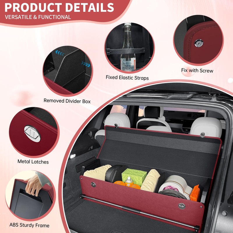 Car Trunk Organizer for Honda CR-V 2017-2022, Collapsible Sturdy Trunk