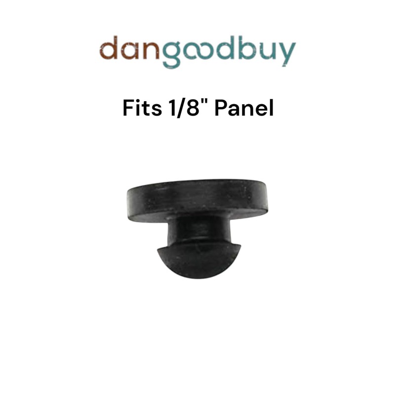 Rubber Push-in Ridged Stem Bumper 9/16" Diameter fits 1/4" Hole
