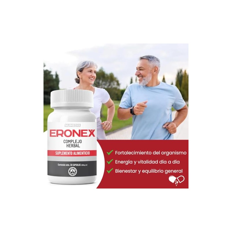 Eronex Frascos Arginina Zinc Suplemento Alimenticio 100 Natural
