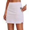 PINSPARK Women's Tennis Skirt UPF 50+ Golf Skirt Slit Sports