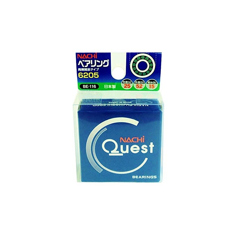Fujikoshi NACHI Bearing 6205 Open Type BE-116