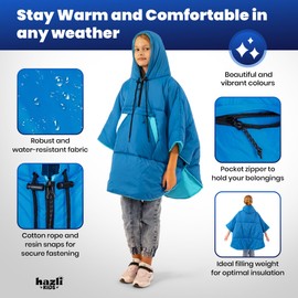 hazli Comfortable Wearable Blanket - Insulated Camping Blanket Outdoor
