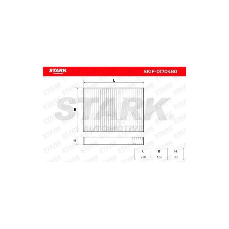 STARK SKIF-0170480 Cabin Air Filter Pollen Filter Activated Carbon