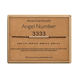 Angel Number Bracelets for Women 3333 Morse Code Bracelets Numerology Jewelry Inspirational Gifts for Women