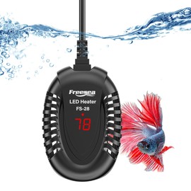 FREESEA Aquarium Fish Tank Heater: 75W Small Submersible Turtle Heater with Adjustable Temperature External Controller for Betta | Saltwater | Freshwater | 5-15 Gallon