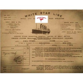 RMS Titanic Queenstown Tickt Eugene Daly, Rare copy & great story, Quality Print