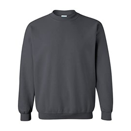 Gildan Crewneck Sweatshirt Adult Unisex Heavy Blend 8 Oz G1800 Charcoal, Medium