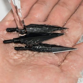 Namvo 6pcs Metal Archery Broadheads 157Grain Traditional Outdoor Hunting Arrows Head