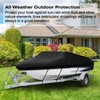 Epicover Boat Cover, Heavy Duty Waterproof Trailerable Boat Cover for