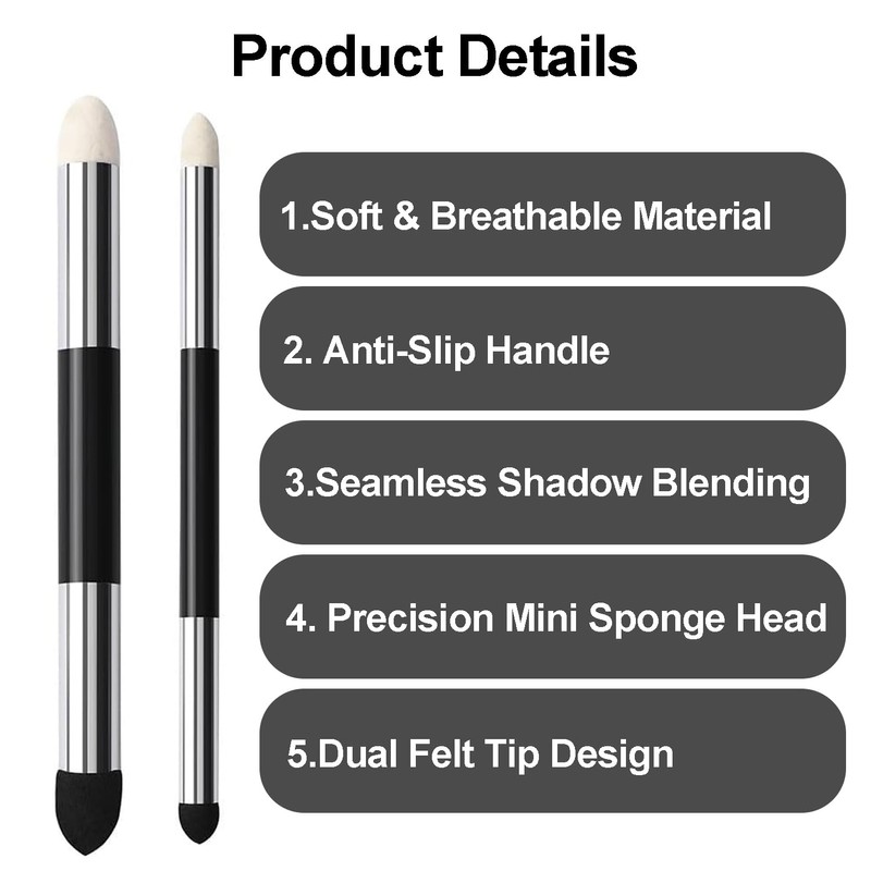 ACKKOR 9 Pcs Blending Stumps Set, Art Supplies Double-Ended Oil