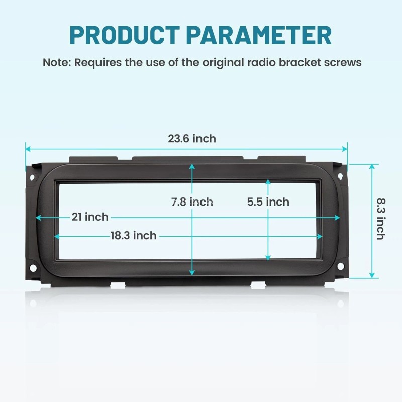 Red Wolf Single DIN Radio Dash Install Kit W/Wire Harness