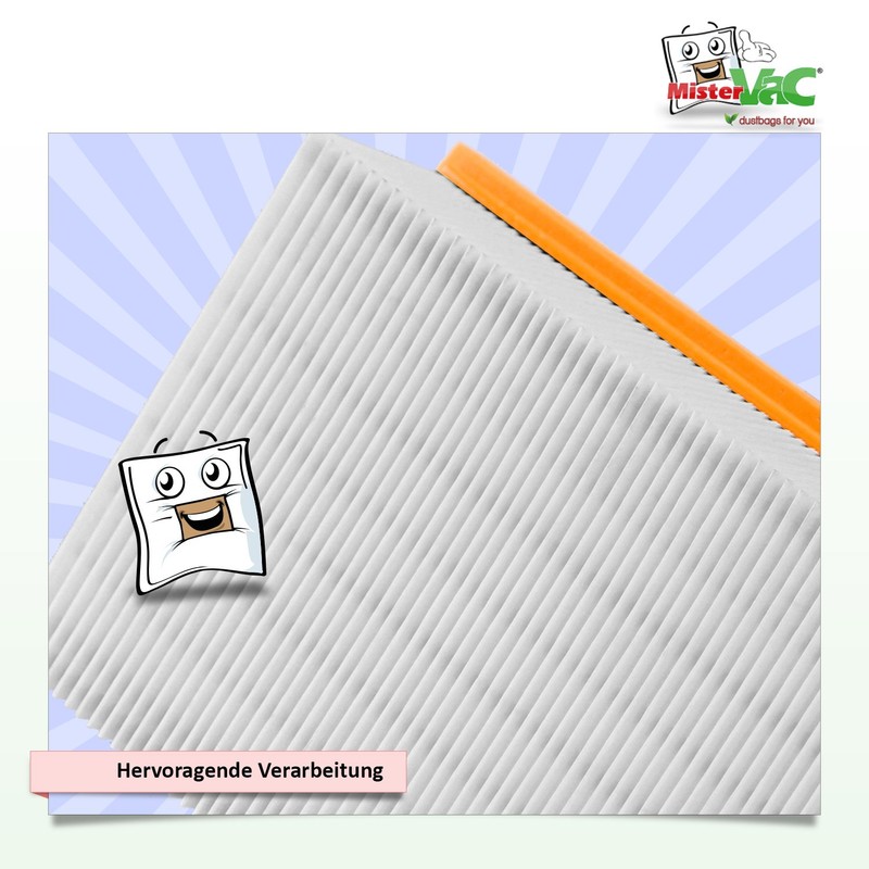 MisterVac Compatible with lamellar Filter Replacement Filter Hilti VC 40