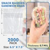 APQ Supply Clear Fold Top Sandwich Bags, 6.5 x 7.5