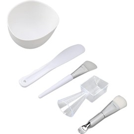 Juego de Herramientas para Mascarillas Faciales DIY, Cepillo de Silicona, Cepillo de Cerdas Suaves, Tazón para Mezclar, Espátula, Cuchara Medidora, Taza Medidora, Herramienta