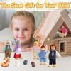SRunDe Sets of 7 Doll House Figures, People Wooden Dollhouse