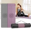 TPE Center Line 8mm Noise-Reducing Exercise Mat for Home Fitness & Yoga Pilates Ash Gray