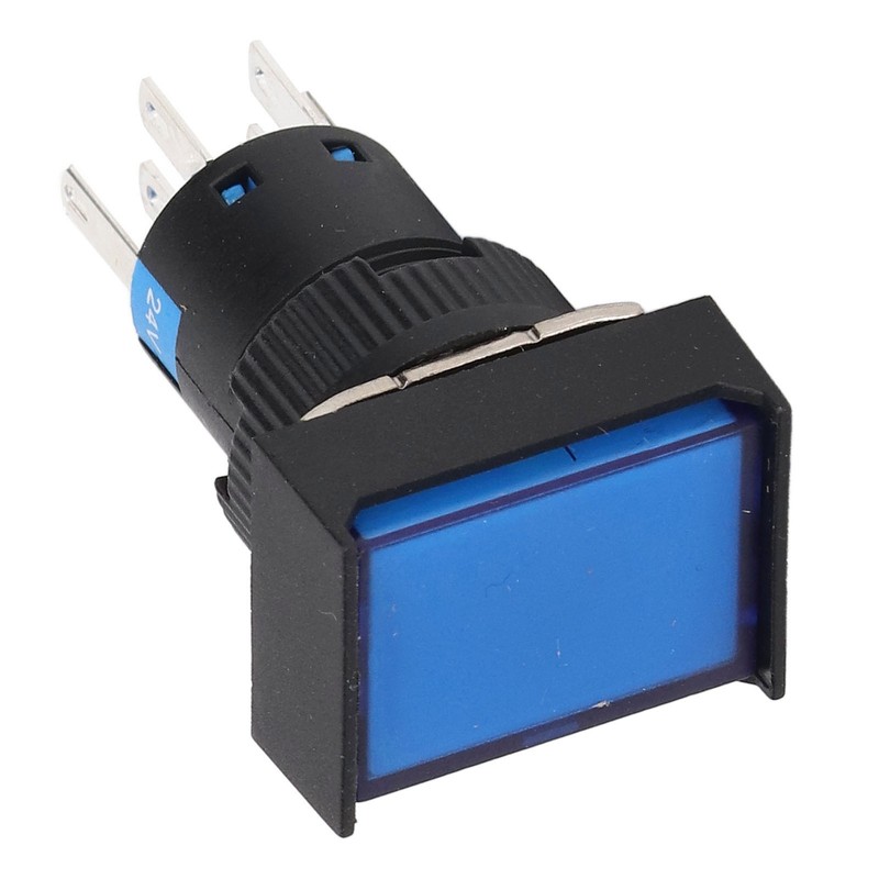 25Pcs Push Button Switch Self Locking AC DC 24V Accessory
