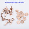 WUTA 100 Pcs Copper Rivets & Burrs, Leather Copper Rivet