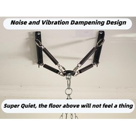 shikoyi Heavy Bag Hanger Noise and Vibration Dampening Design Ceiling or Open Floor Joist Mount for Heavy Punching Bags up to 140 LBS
