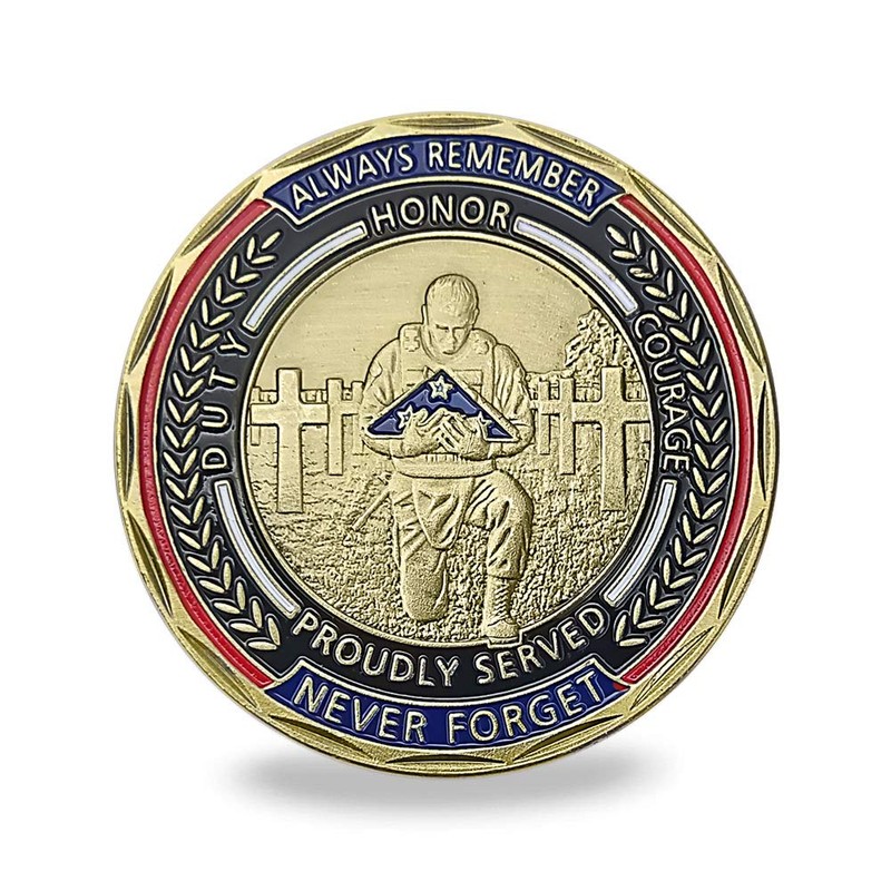 U.S. Veteran Challenge Coin We Stand for The Flag We